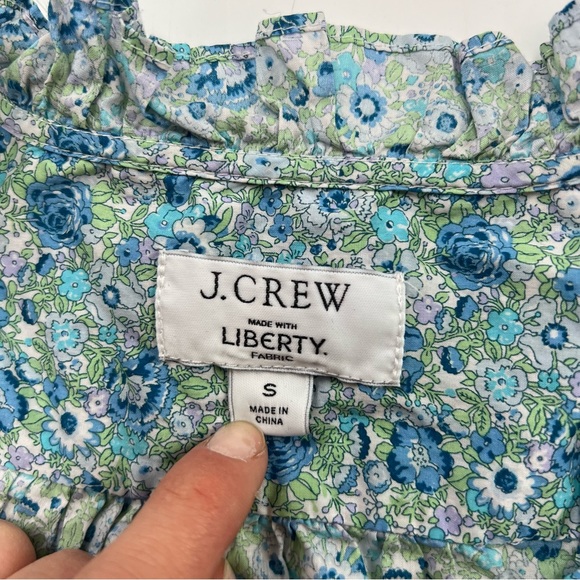 j.Crew women’s blue floral shirt S L86-18 - Picture 5 of 6